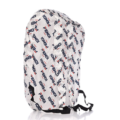 Fendi X FILA Calfskin Mania Backpack Help Bag Charm White Blueberry Multicolor 5 of 15