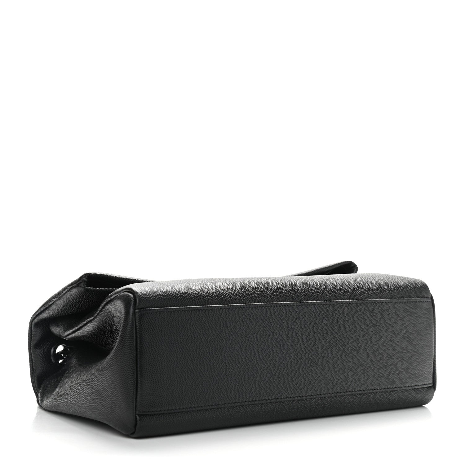 Saint Laurent Grain De Poudre Medium West Hollywood Monogram Fold-Over Black 4 of 12