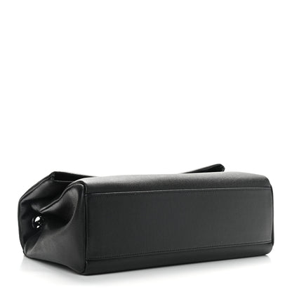 Saint Laurent Grain De Poudre Medium West Hollywood Monogram Fold-Over Black 4 of 12