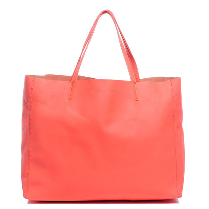 Celine Lambskin Horizontal Cabas Fluo Peach 1 of 7