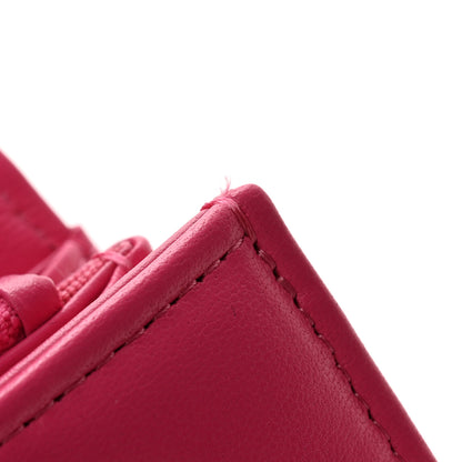 Chanel Lambskin Quilted Chanel 19 Flap Wallet Dark Pink 10 of 12
