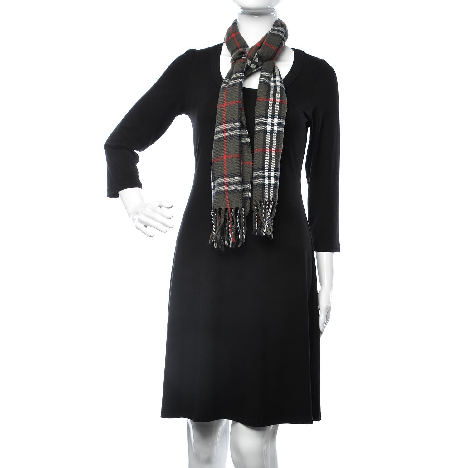 Burberry Wool Giant Check Scarf Grey 2 of 4