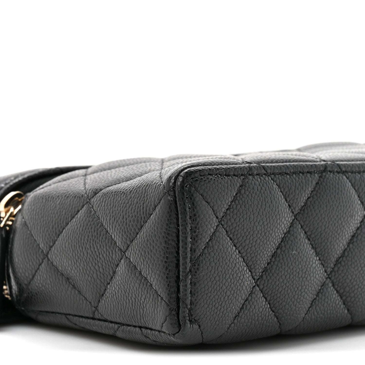 Chanel Caviar Quilted Top Handle Slim Vanity With Chain Black 18 of 19
