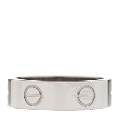 Cartier 18K White Gold 5.5mm LOVE Ring 53 6.25 3 of 4