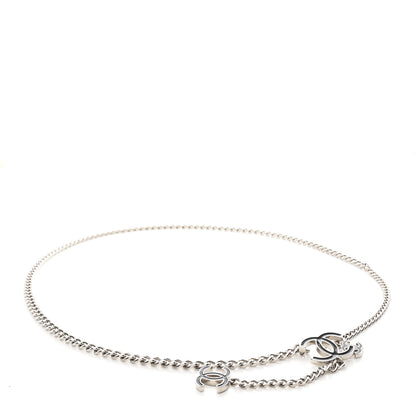 Chanel Enamel CC Chain Logo Belt Silver Black 1 of 4