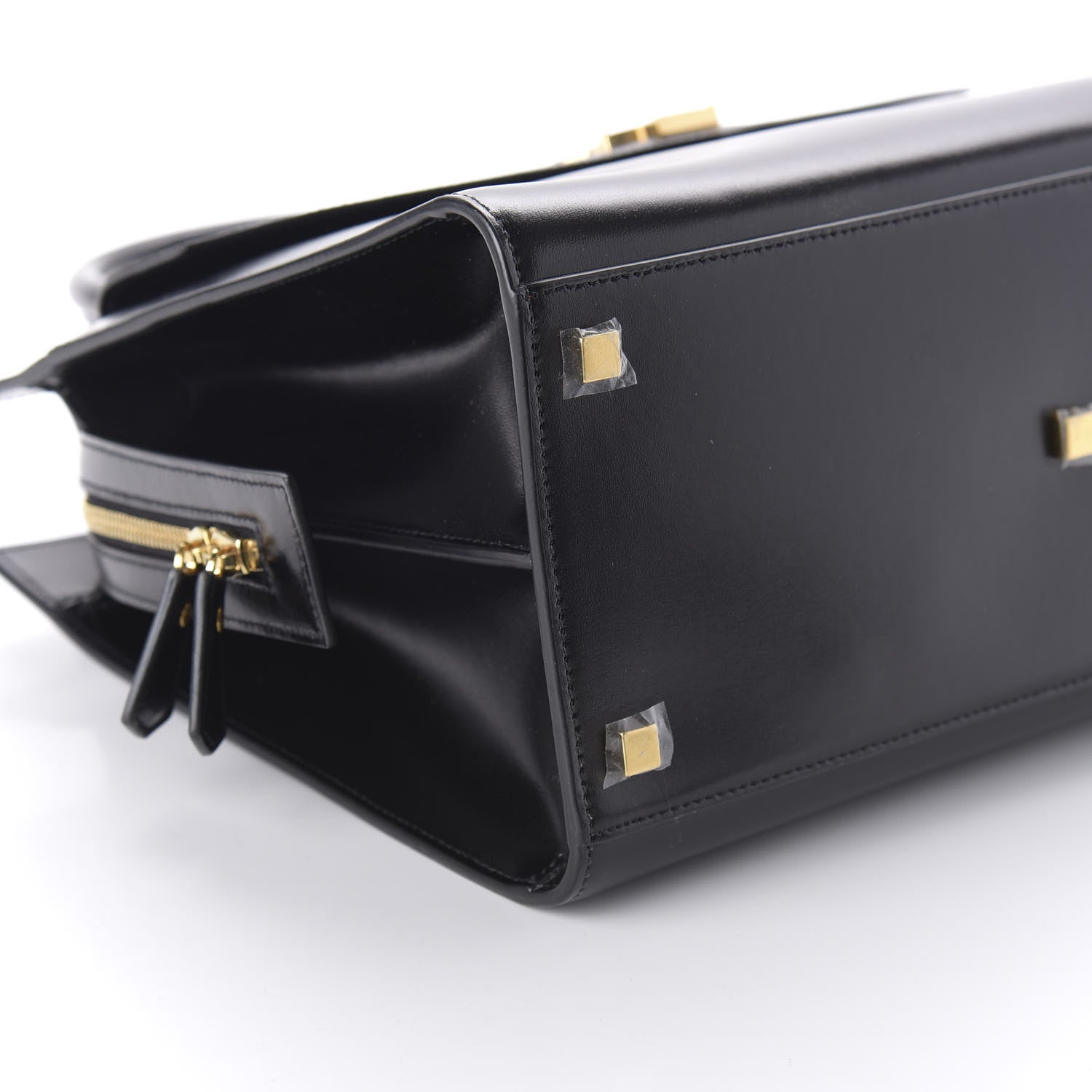 Saint Laurent Shiny Calfskin Medium Uptown Tote Black 6 of 10