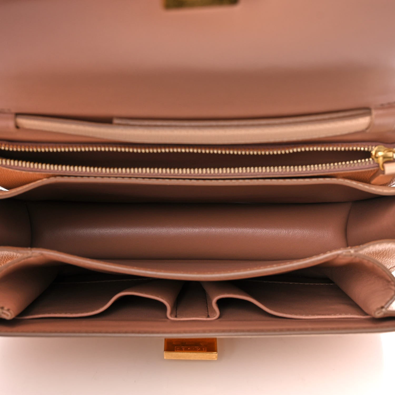 Celine Liege Calfskin Medium Classic Box Flap Bag Nude 5 of 10