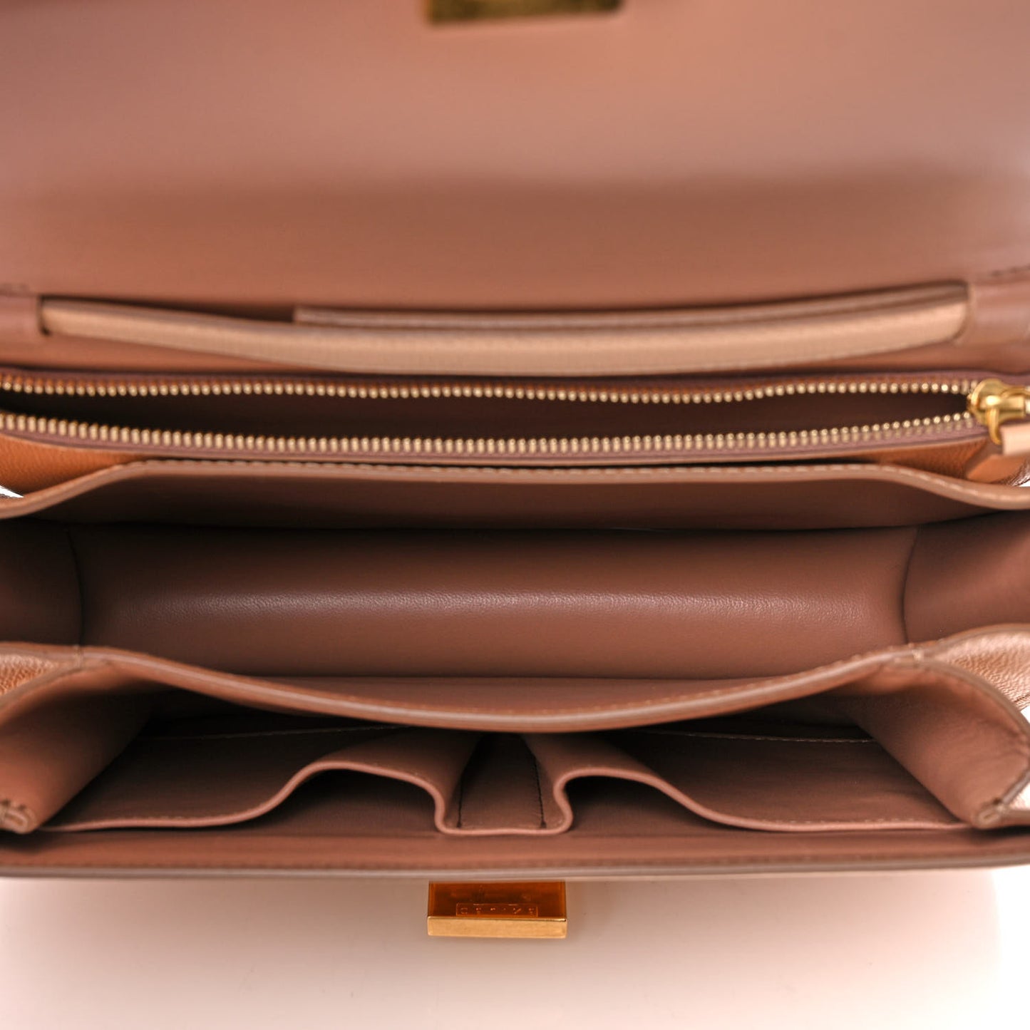 Liege Calfskin Medium Classic Box Flap Bag Nude