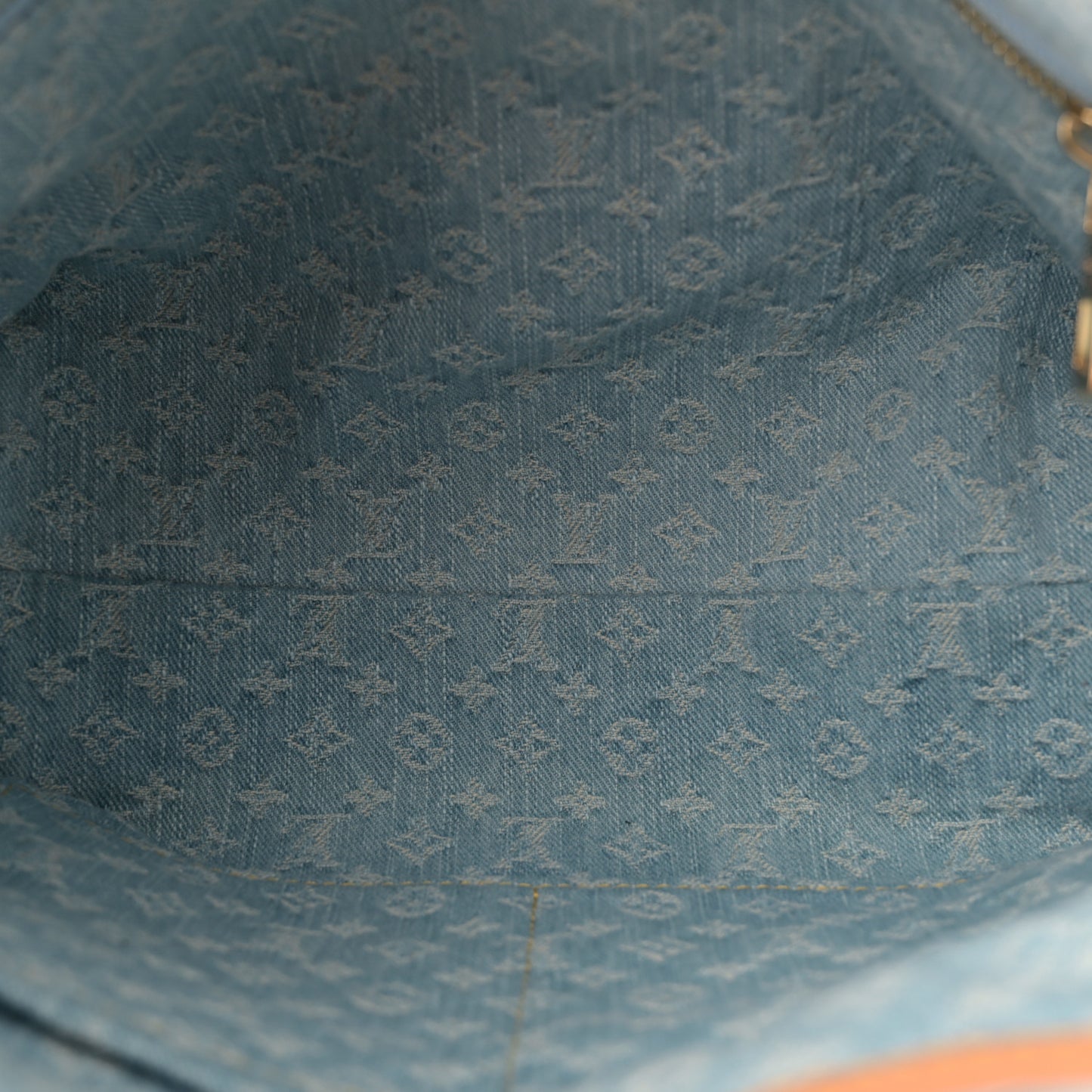 Monogram Denim CarryAll PM Sky Blue