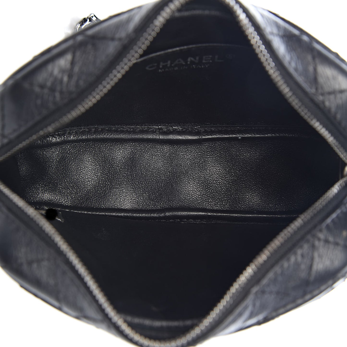 Aged Calfskin Quilted Mini Reissue Camera Case Black