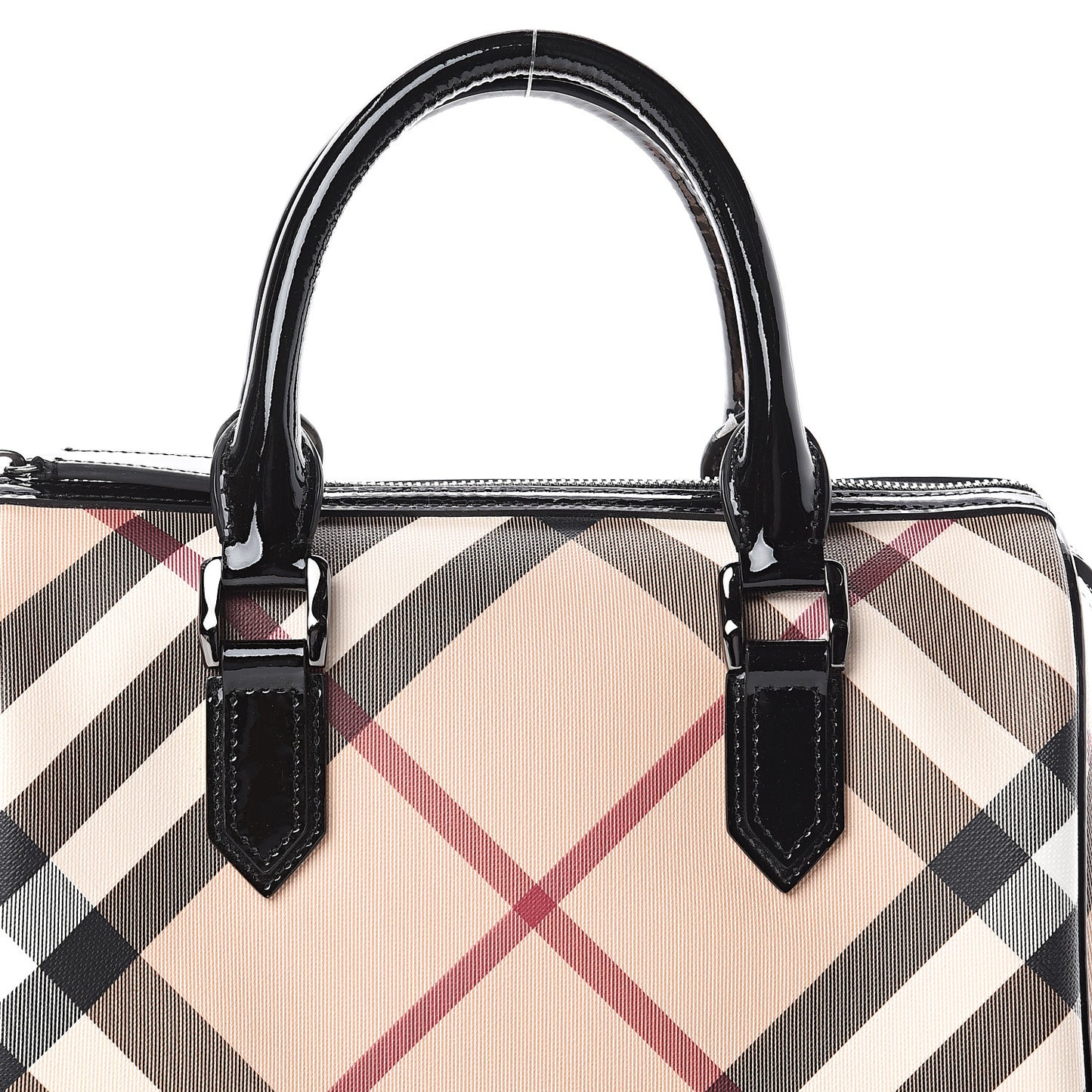 Supernova Check Patent Small Chester Bowling Bag Black