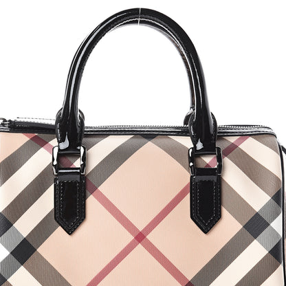 Burberry Supernova Check Patent Small Chester Bowling Bag Black 5 of 8