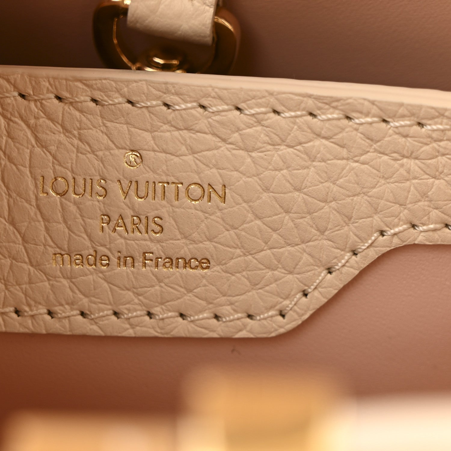 Louis Vuitton Taurillon Gelato Capucines BB Tonal Vanilla Beige 6 of 11