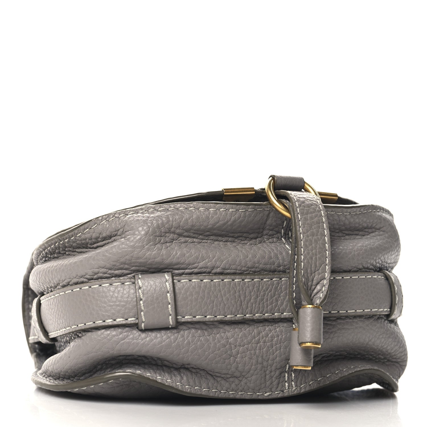 Chloe Calfskin Mini Marcie Round Crossbody Bag Cashmere Grey 4 of 9