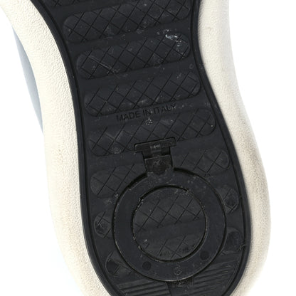 Chanel Lambskin Lace Up Snow Boots 38 Blue 6 of 9