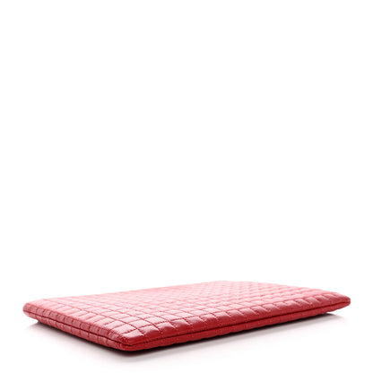 Celine Calfskin Quilted C Charm Pouch Red 4 of 6