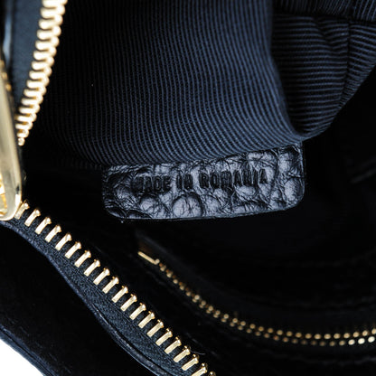 Burberry Signature Grain Calfskin Check Embossed Small Chichester Crossbody Clutch Bag Black 7 of 8