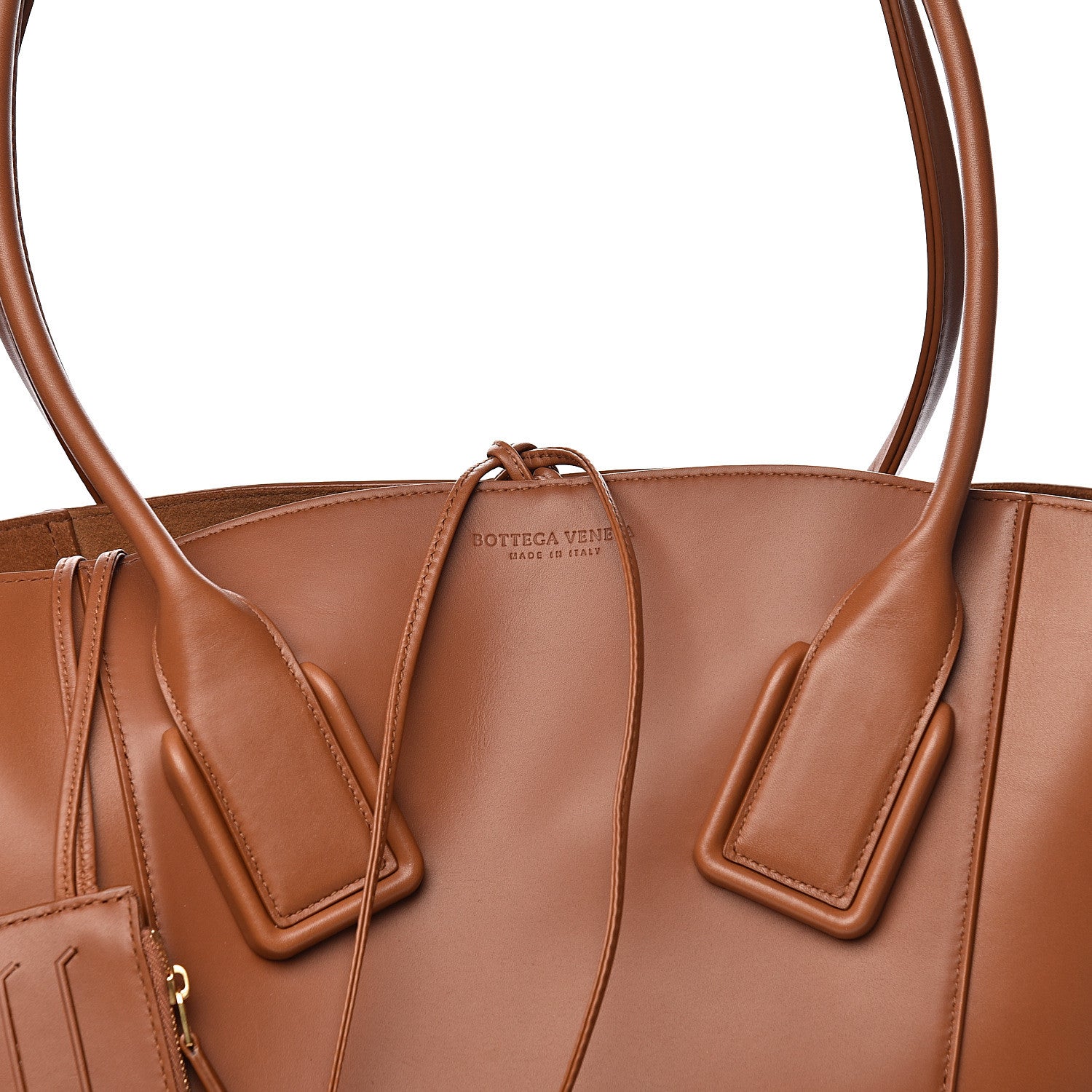 Bottega Veneta Calfskin Basket Tote Wood 11 of 11