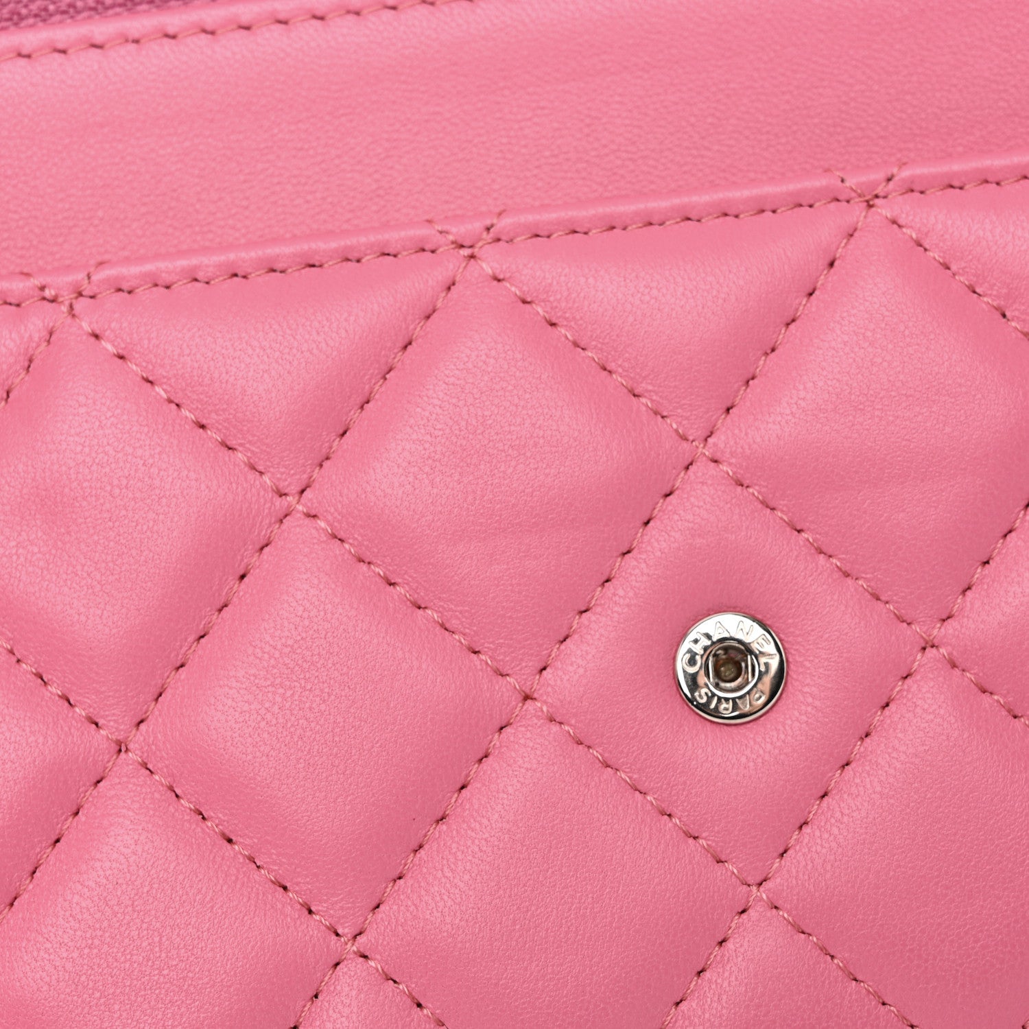 Chanel Lambskin Quilted Wallet On Chain WOC Pink 12 of 17