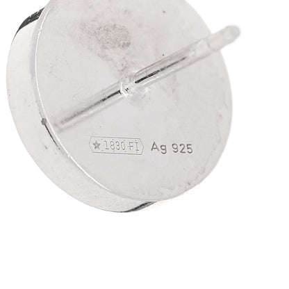 Gucci Sterling Silver Logo Round Earrings 4 of 4