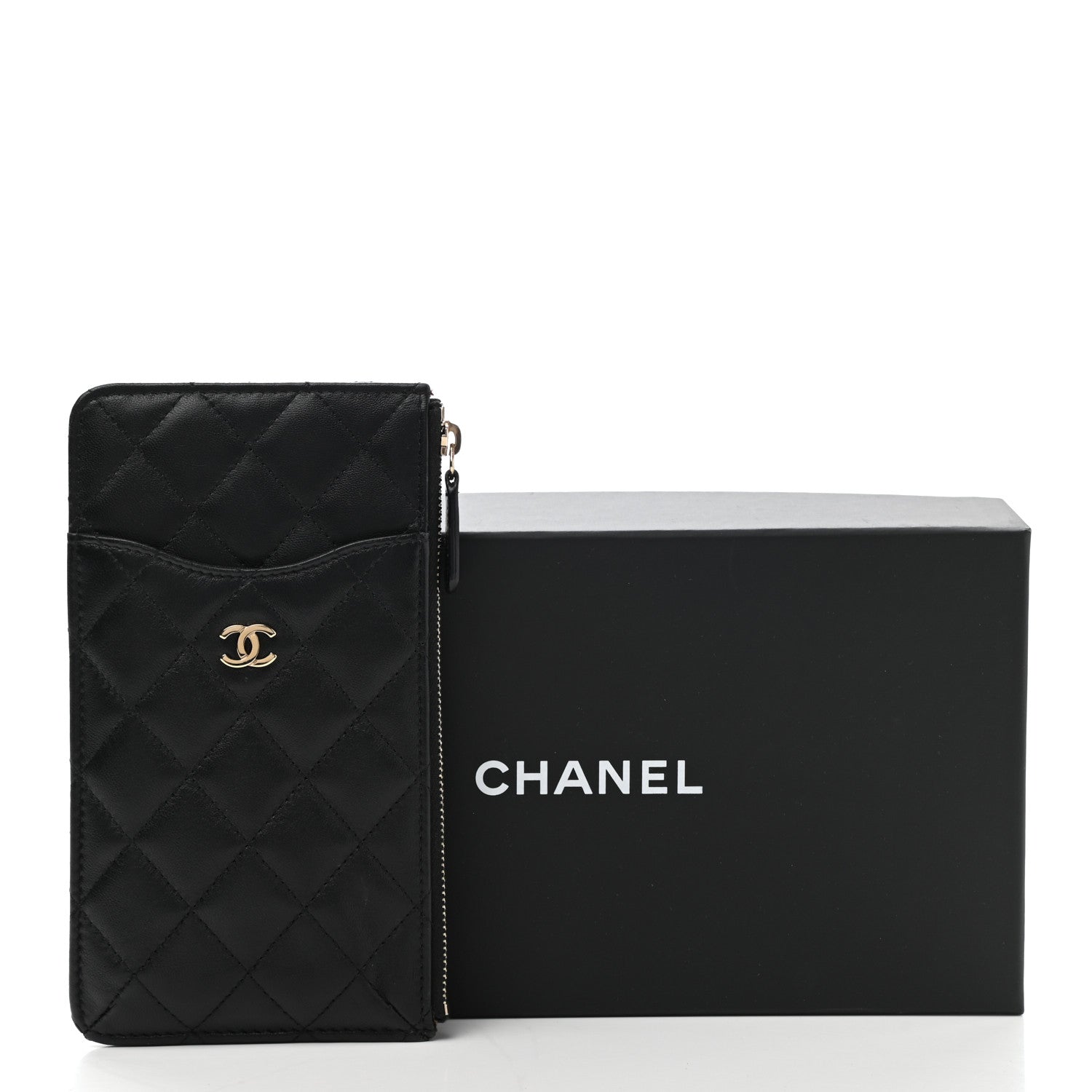 Chanel Lambskin Quilted Classic iPhone Pouch Black 8 of 8