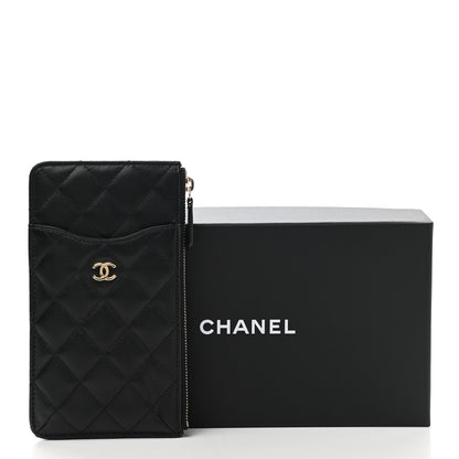 Chanel Lambskin Quilted Classic iPhone Pouch Black 8 of 8