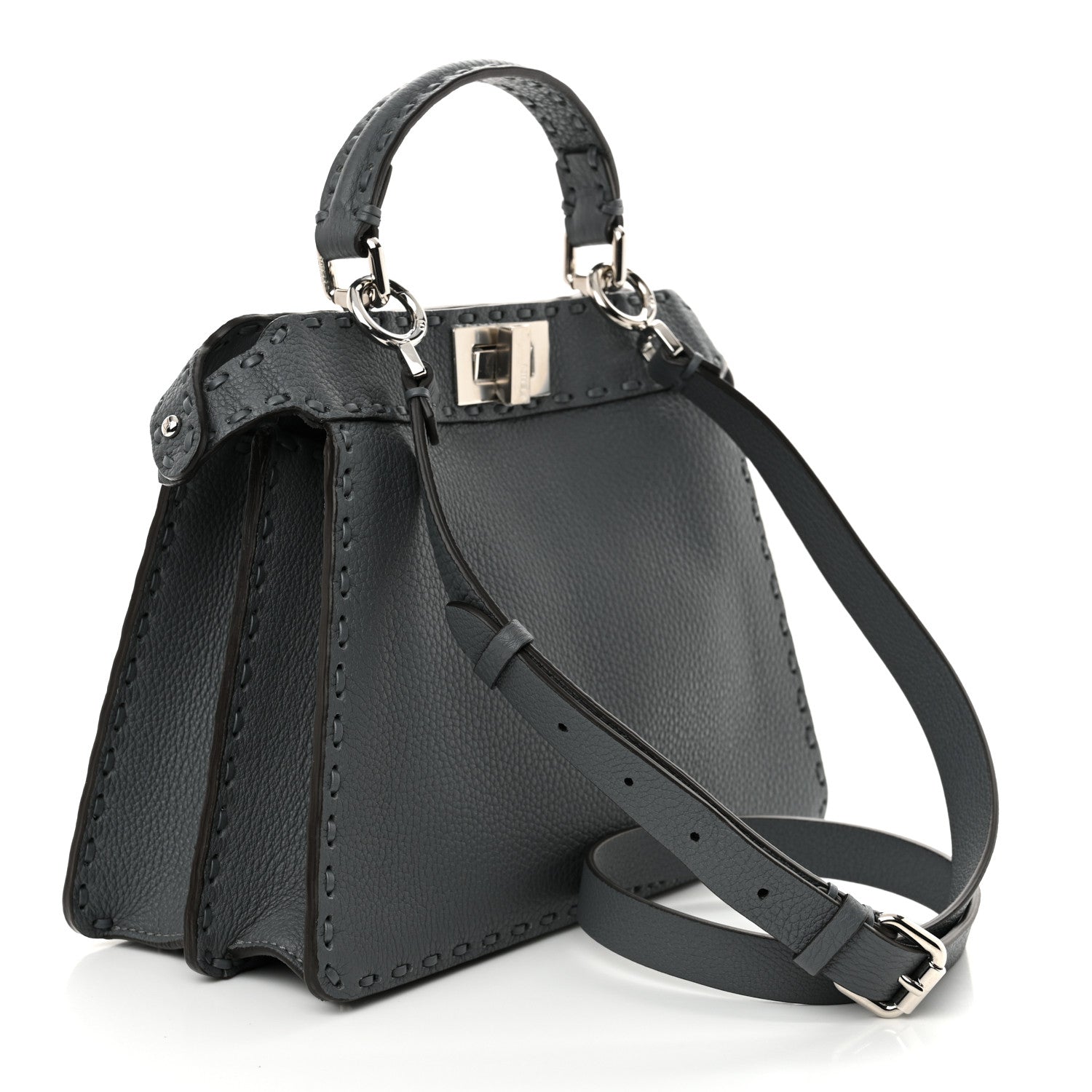 Fendi Cuoio Romano Selleria Chamois Small Peekaboo I SEE U Satchel Tempesta 3 of 10
