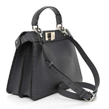 Fendi Cuoio Romano Selleria Chamois Small Peekaboo I SEE U Satchel Tempesta 3 of 10