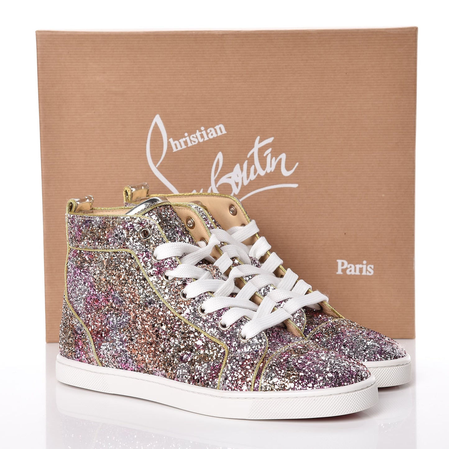 Glitter Womens Bip Bip Flat Sneakers 36.5 Rosette