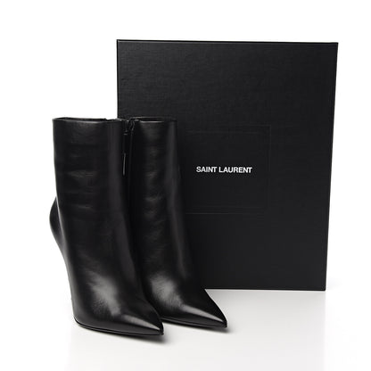 Saint Laurent Calfskin Opyum Ankle Boots 40 Black 9 of 9