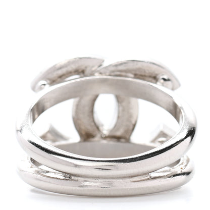 Chanel Crystal CC Ring 54 Silver 3 of 5