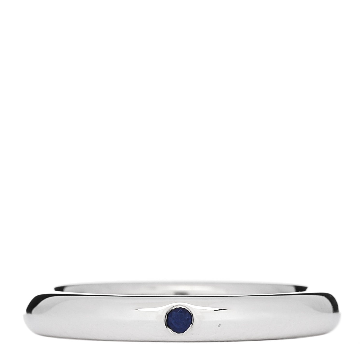 Tiffany Sterling Silver Blue Sapphire Elsa Peretti Band Ring 50 5.5 1 of 5