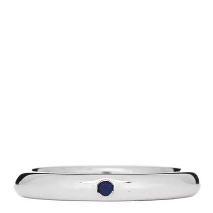Tiffany Sterling Silver Blue Sapphire Elsa Peretti Band Ring 50 5.5 1 of 5
