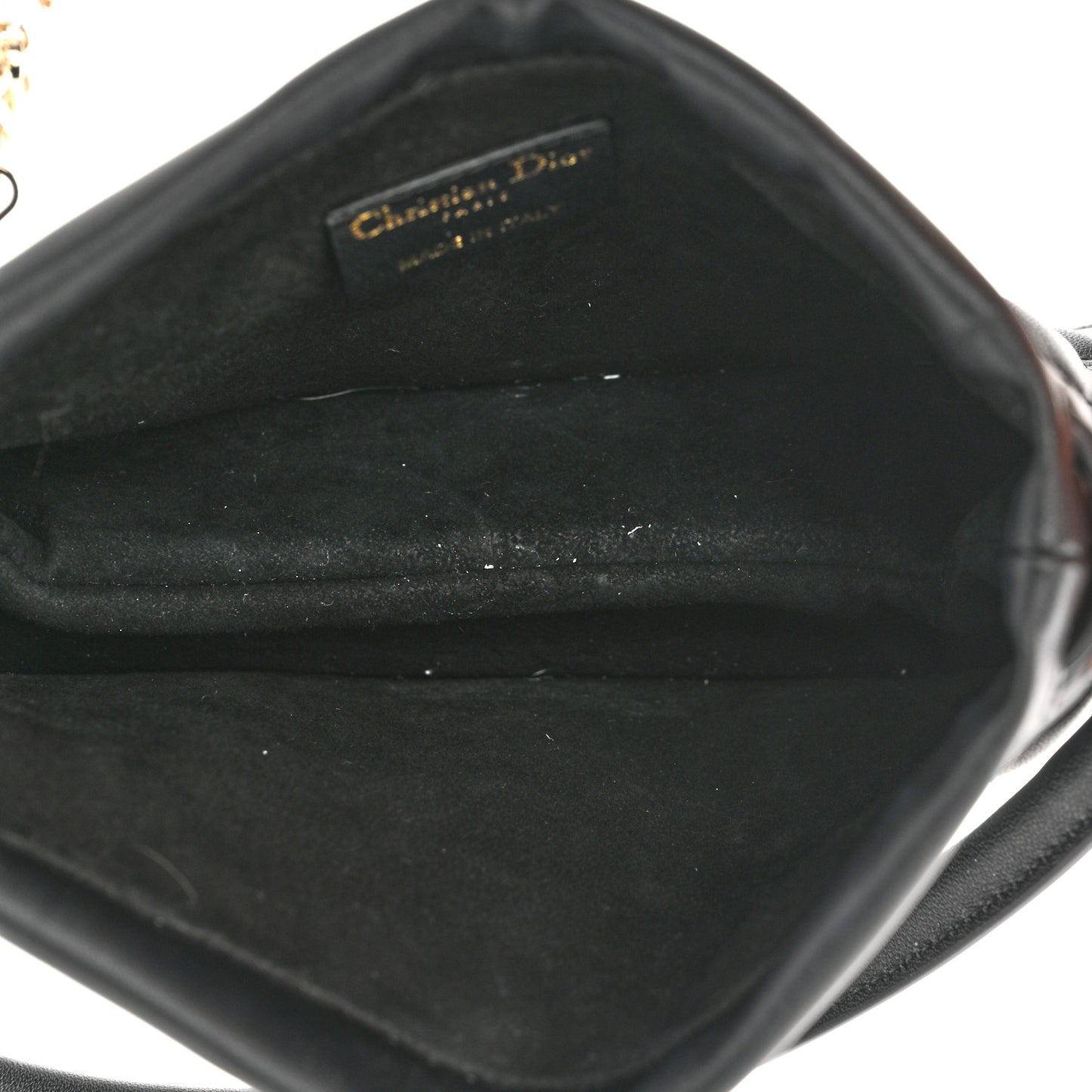 Lambskin Cannage Mini Top Handle Drawstring Bag Black