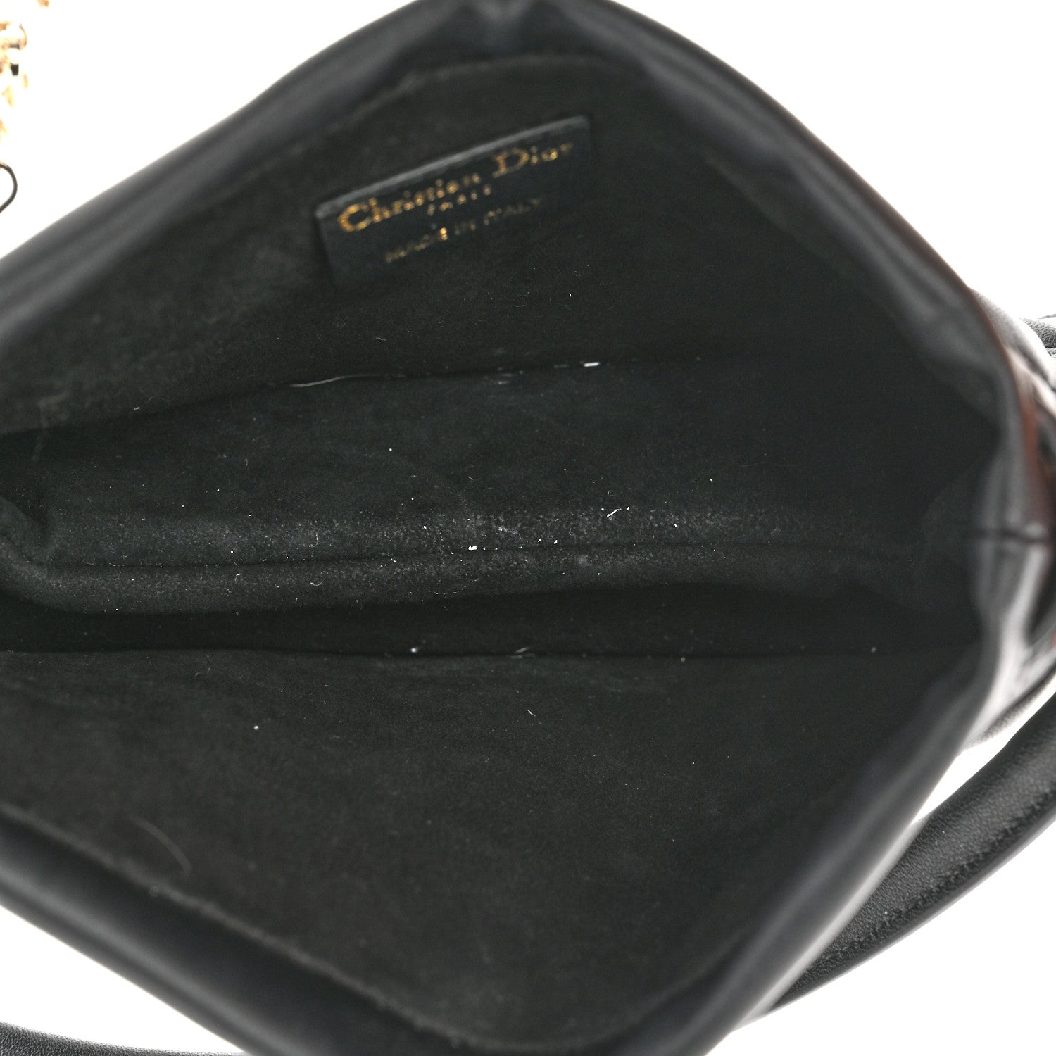 Christian Dior Lambskin Cannage Mini Top Handle Drawstring Bag Black 5 of 10