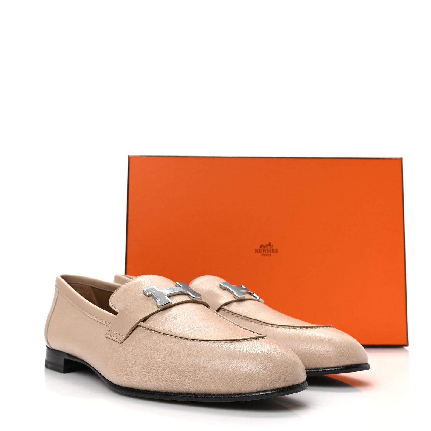 Goatskin Womens Paris Loafers 41 Blanc Gomme