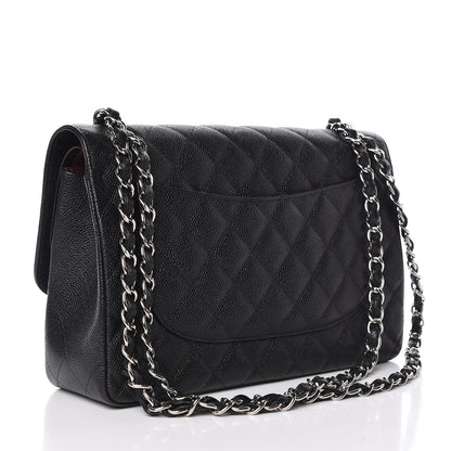 Chanel Caviar Quilted Jumbo Double Flap Black 3 of 13