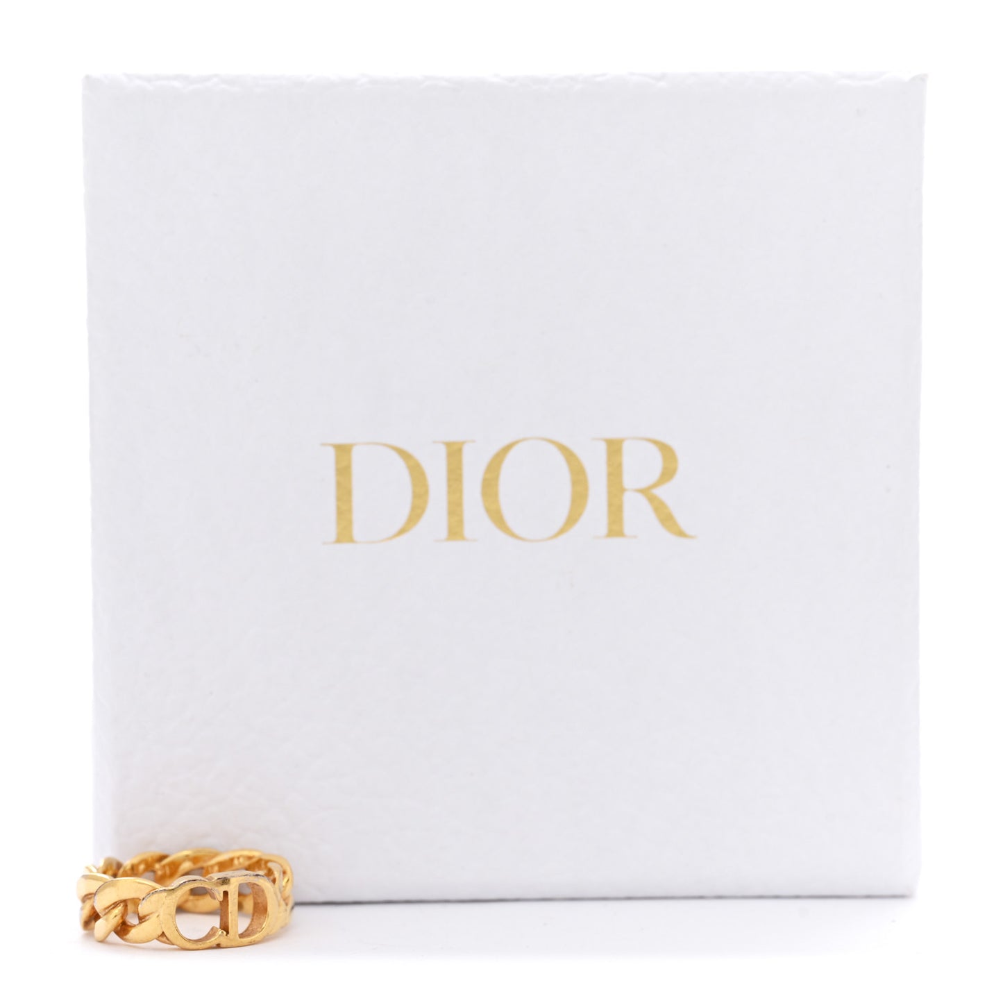 Metal Danseuse Etoile Chain Ring L Gold