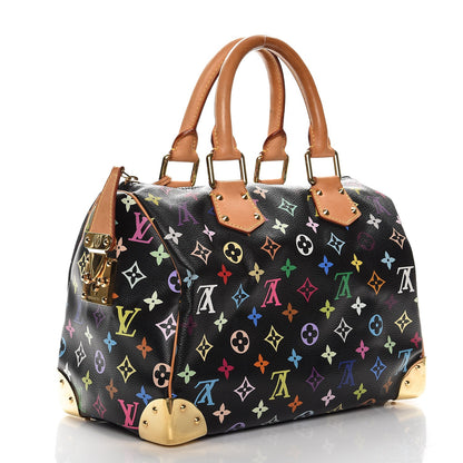 Louis Vuitton Monogram Multicolor Speedy 30 Black 3 of 10