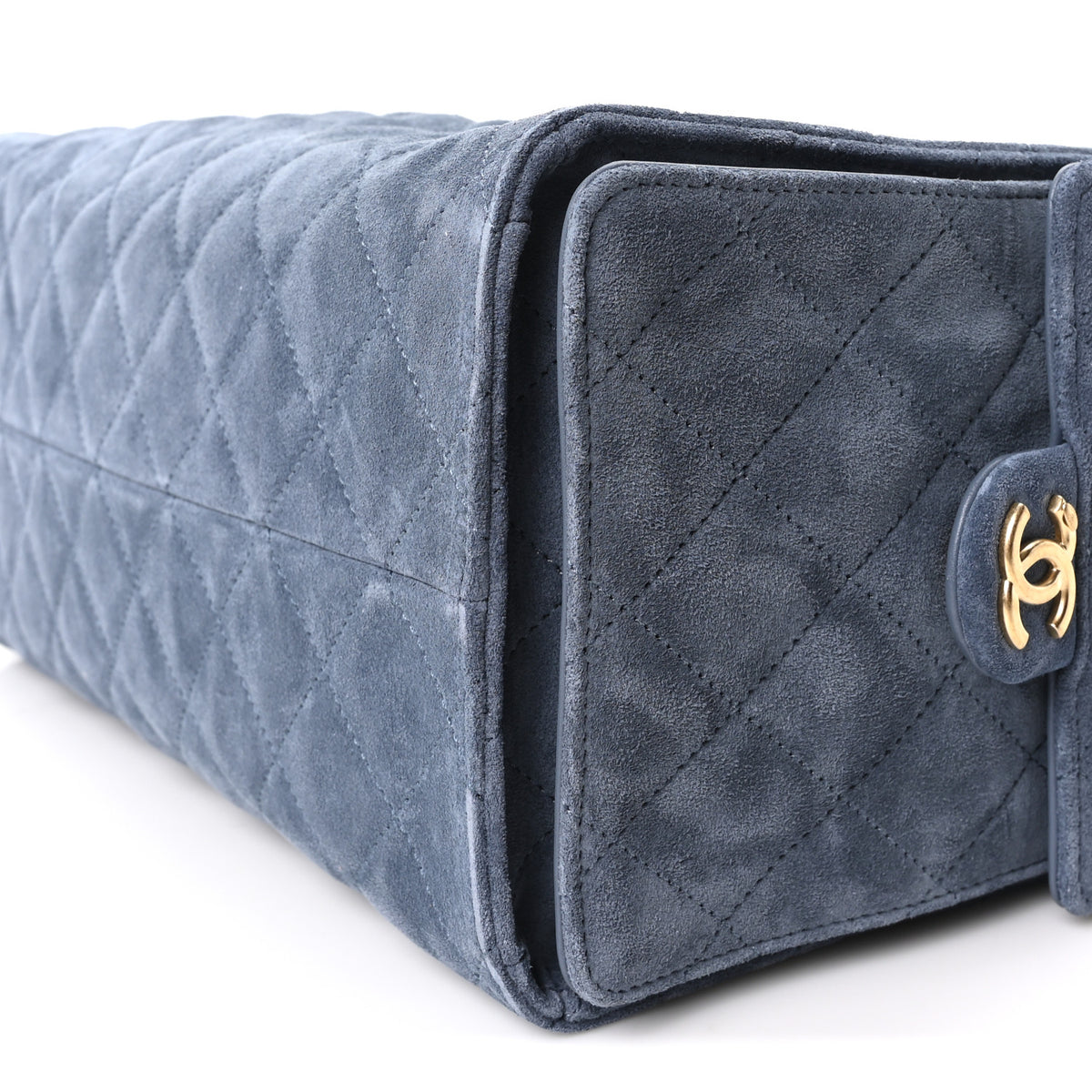 Chanel Suede Quilted Medium Chanel 25 Handbag Blue 11 of 12