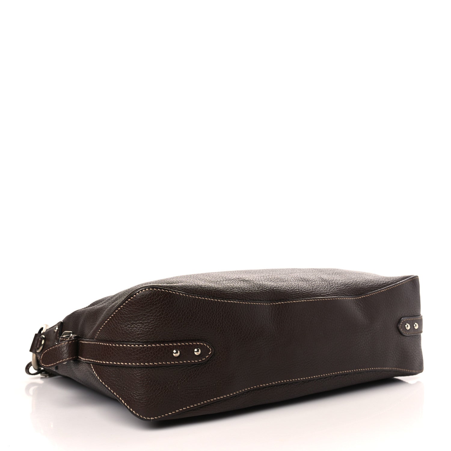 Prada Vitello Daino Rope Knotted Hobo Brown 4 of 8
