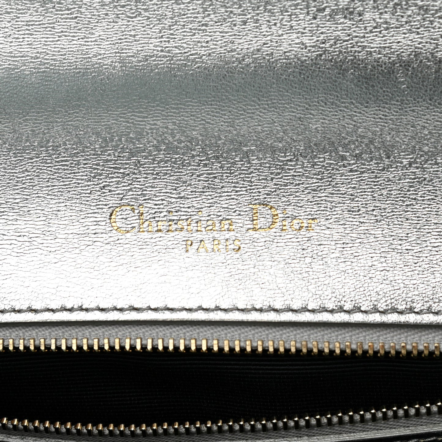 Metallic Ceramic Effect Deerskin Medium Diorama Flap Bag Silver
