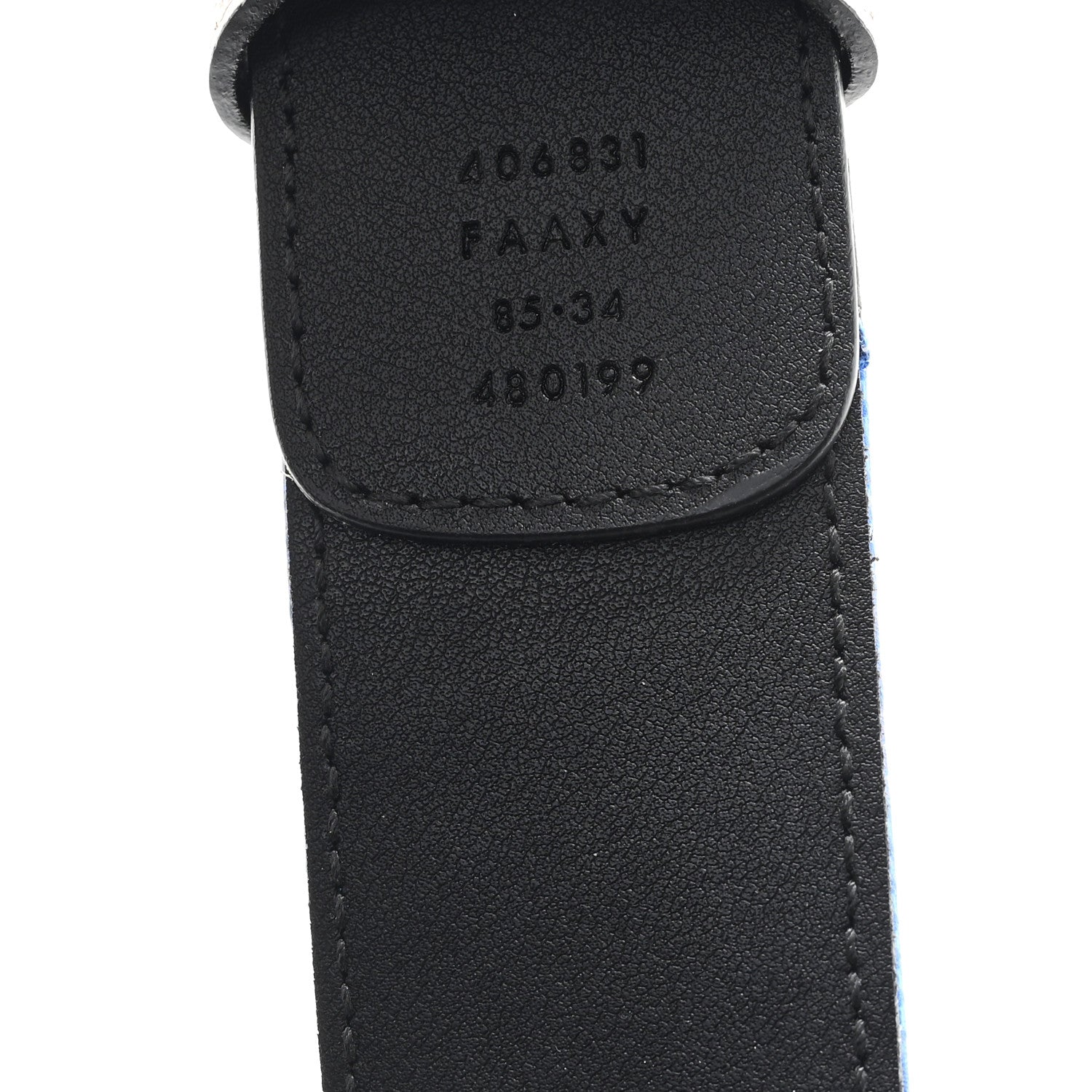 Gucci X ADIDAS Double G 85 34 Belt Blue White 4 of 5