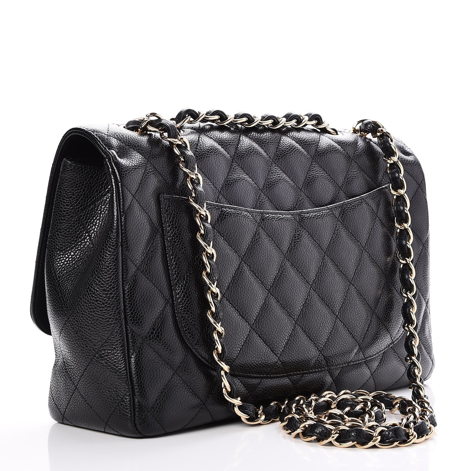 Chanel Caviar Quilted Jumbo Single Flap Black 4 of 8