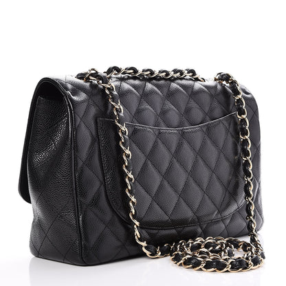 Chanel Caviar Quilted Jumbo Single Flap Black 4 of 8
