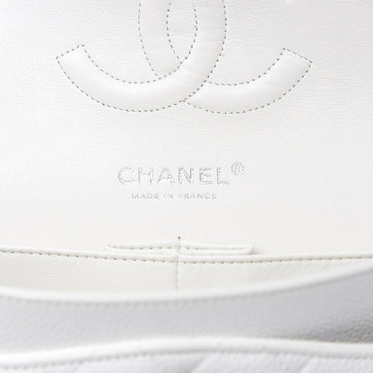 Chanel Caviar Quilted Medium Double Flap White 6 of 14