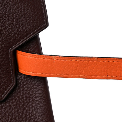 Hermes Togo Bi-Color Birkin 35 Chocolate Orange 13 of 15