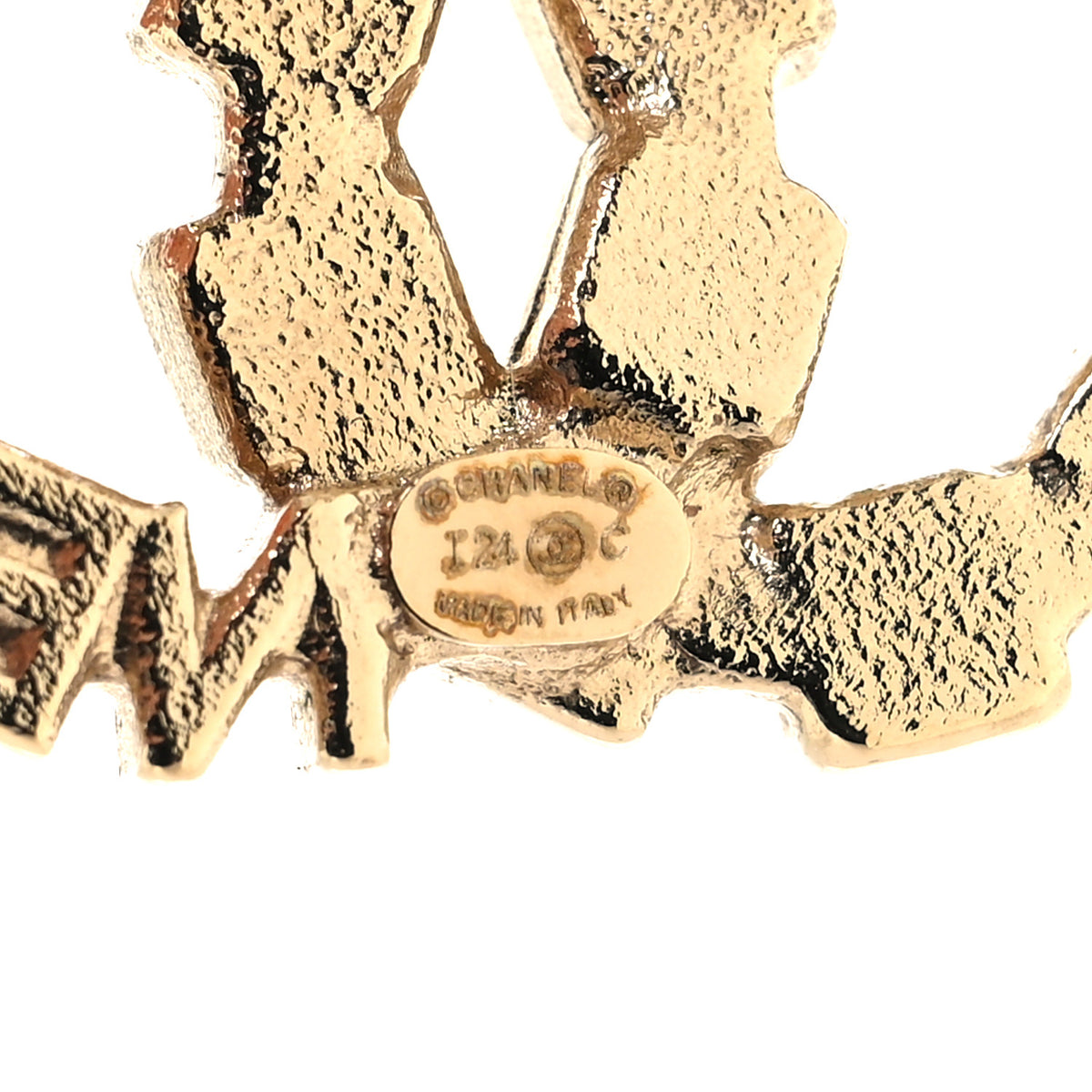 Chanel Baguette Crystal Logo CC Earrings Gold 4 of 5
