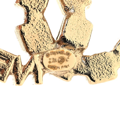 Chanel Baguette Crystal Logo CC Earrings Gold 4 of 5