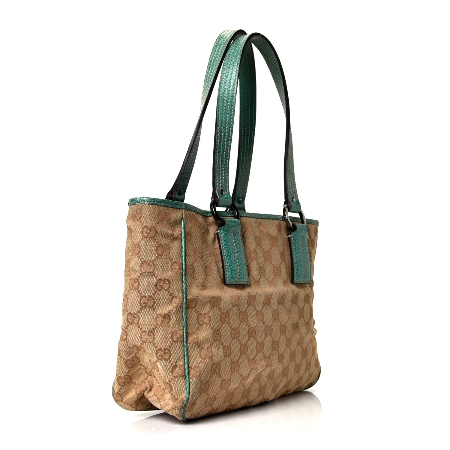 Gucci Monogram Medium Tote Turquoise 2 of 4
